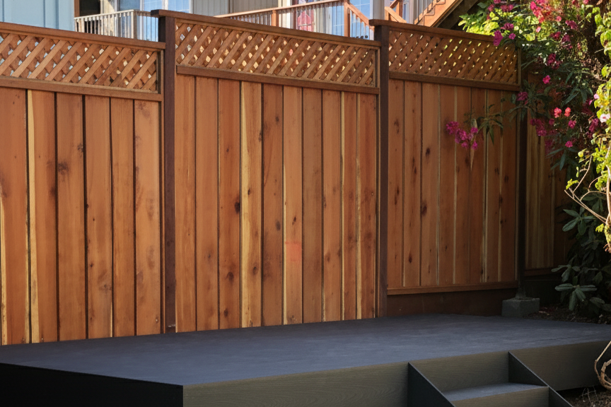 Fence installation by Aboveboard Construction
