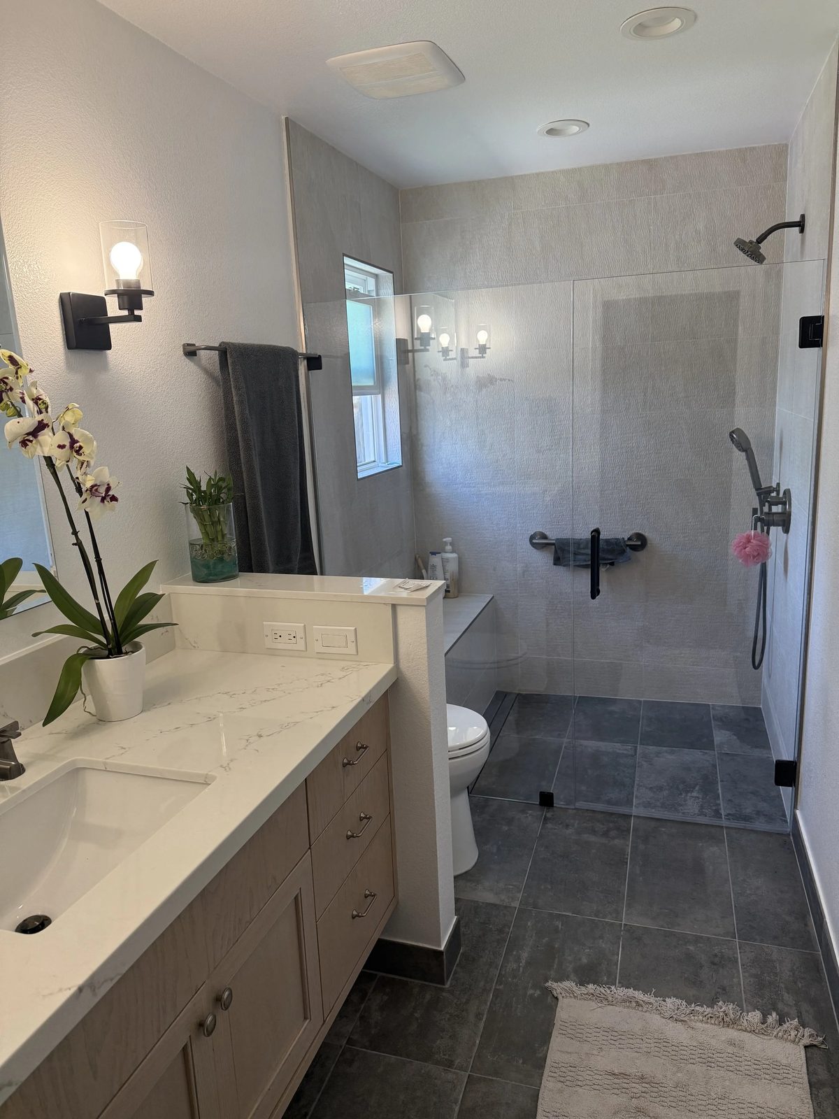 Bathroom remodel by Aboveboard Construction